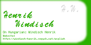 henrik windisch business card